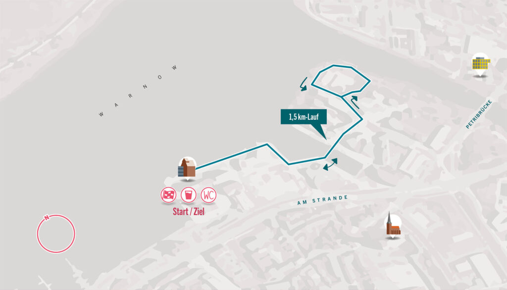 1,5 km Strecke